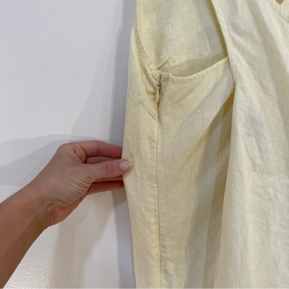 Madewell Cross-Back‎ A-Line Mini Linen Dress - Picture 12 of 13